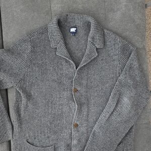 Lands' End Charcoal Men's Cardigan Sweater